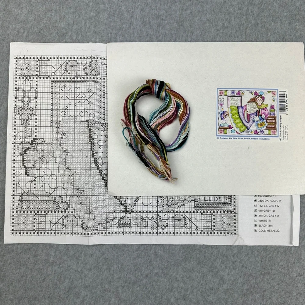 Vintage Cross Stitch‎ Embroidery Kit Bundle Herrschners Janlynn Suzys Zoo Angel
